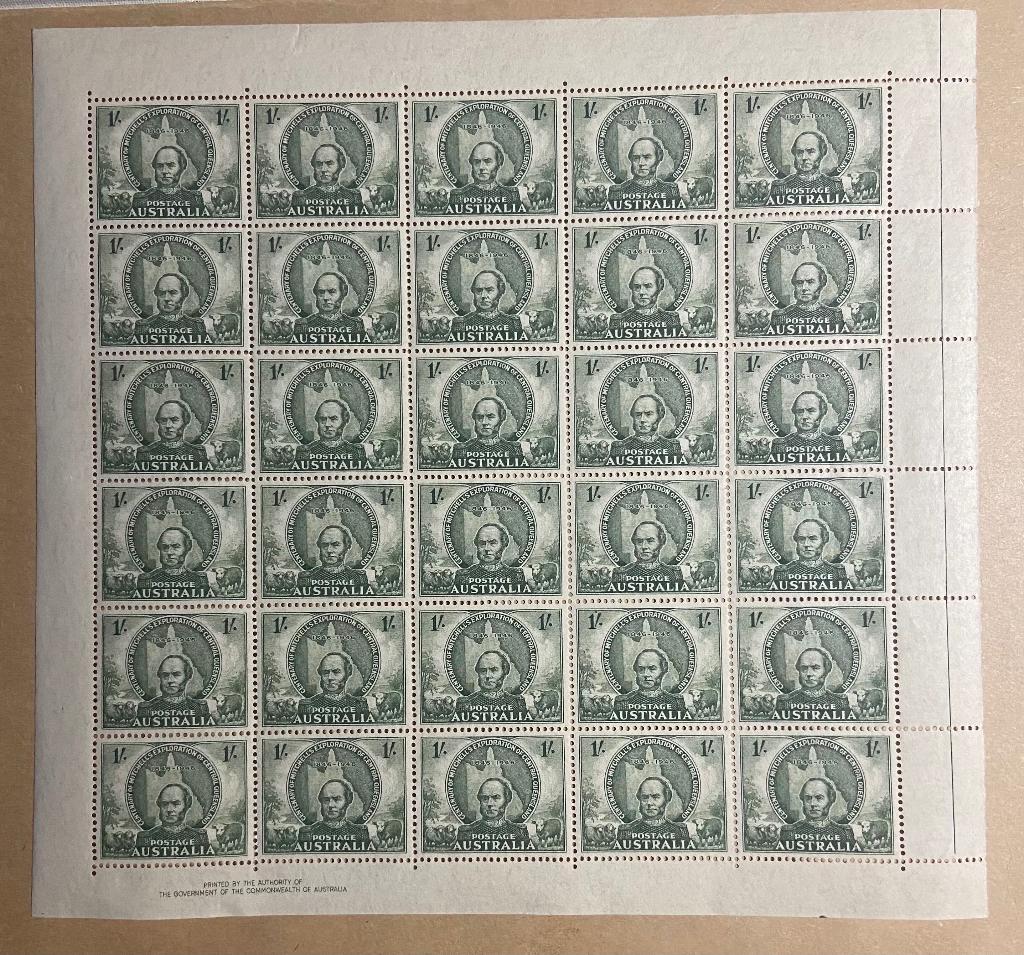 1946 Australia, Mitchell’s Exploration compleet vel, Verzenden, Postfris, Overige thema's