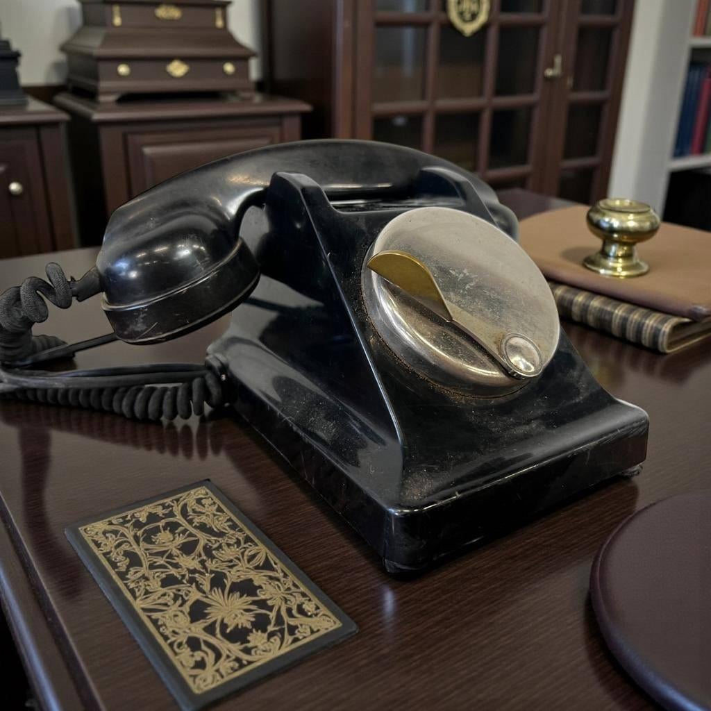 Vintage bakelieten telefoon / intercom telefoon, Ophalen, Bakeliet