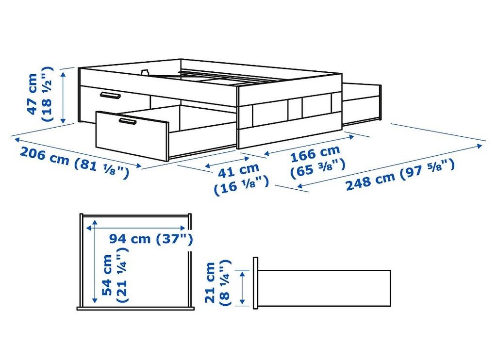 Ikea Brimnes Bed 160x200 + Lonset Lattenbodem, Huis en Inrichting, Slaapkamer | Bedden, Zo goed als nieuw, Tweepersoons, 160 cm