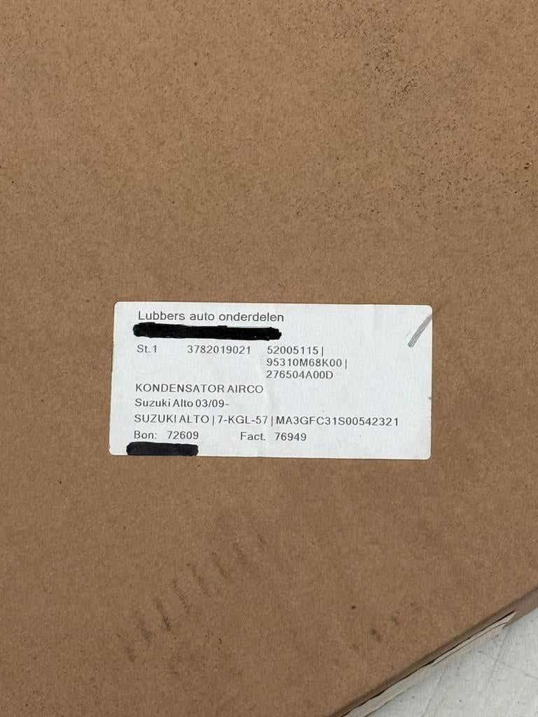 Suzuki Alto kondensator airco, Auto-onderdelen, Airco en Verwarming, Ophalen of Verzenden, Nieuw, Suzuki