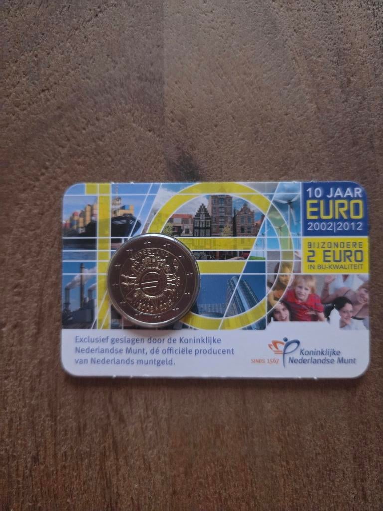 2 Euro 2012 Nederland 10 Jaar Euro BU in coincard, Ophalen of Verzenden, Duitsland, 2 euro, Losse munt