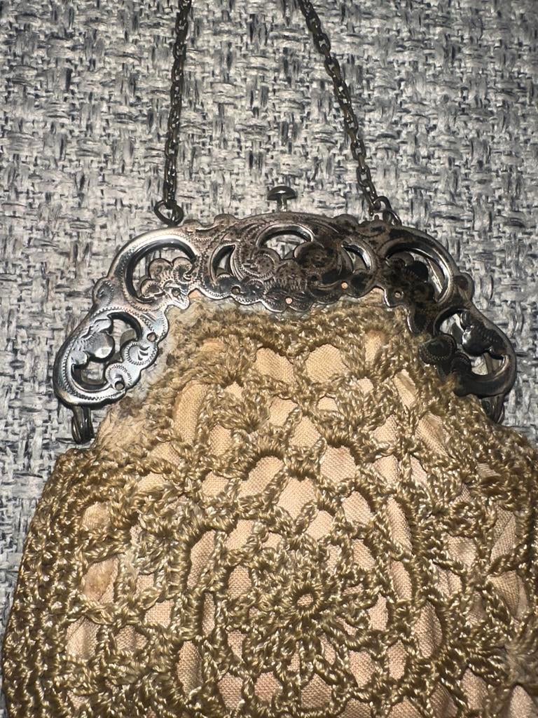 Beursje/tasje jaren ‘20, Ophalen of Verzenden, Zo goed als nieuw, Zilver