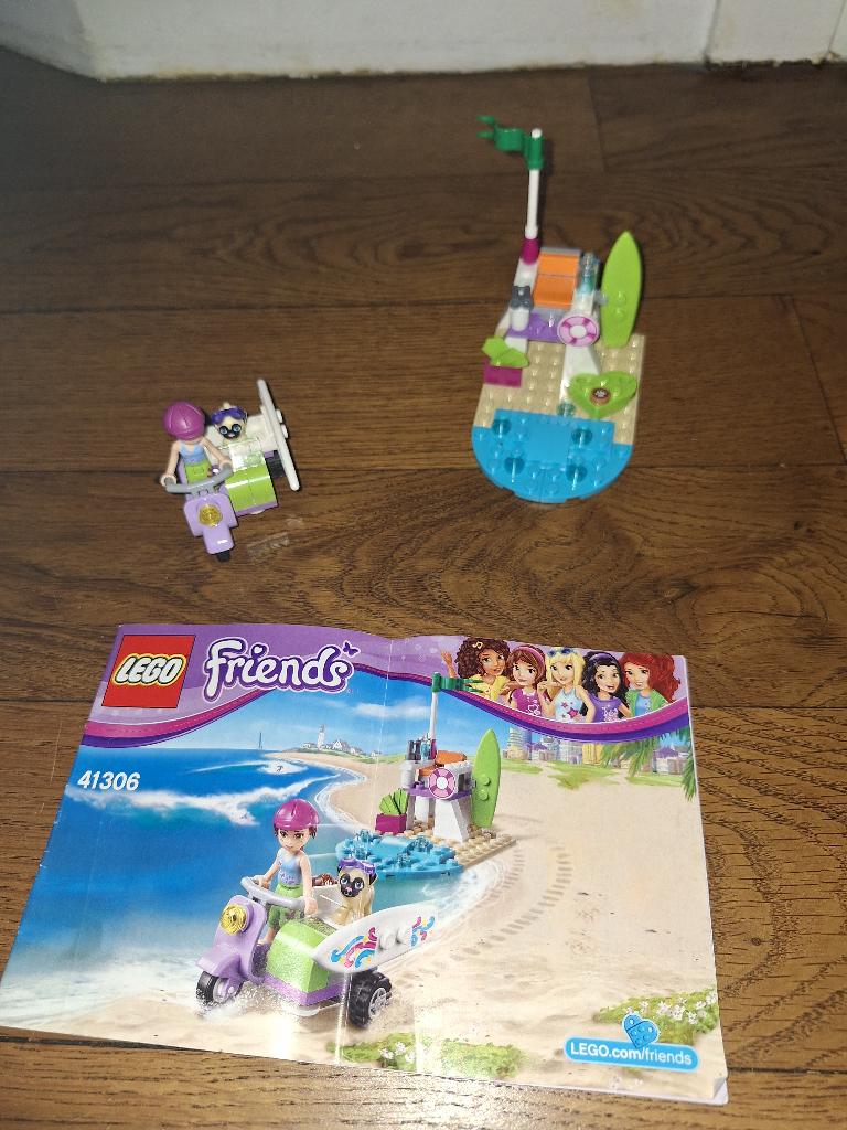 XX Lego Friends 41306 Mia's strandscooter, Ophalen of Verzenden, Gebruikt, Complete set, Lego