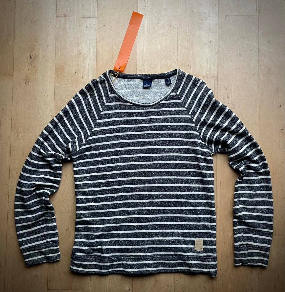 Scotch & Soda trui pull over sweater grijs zwarte streep M, Ophalen of Verzenden, Zo goed als nieuw