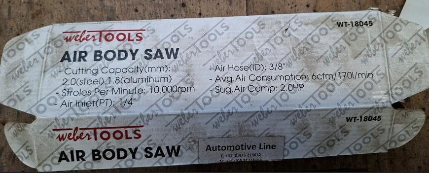 Zaag op luchtdruk incl. originele doos, zie foto voor info, Ophalen of Verzenden, Zo goed als nieuw