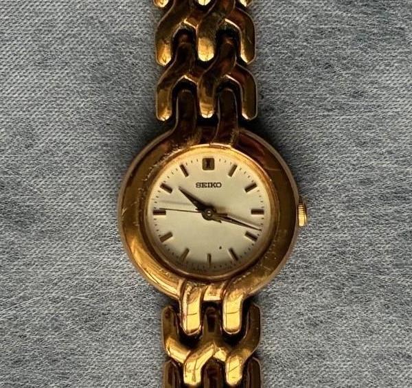 SEIKO DAMES HORLOGE 1N01-0H20, Gebruikt, Staal, Polshorloge, Ophalen of Verzenden