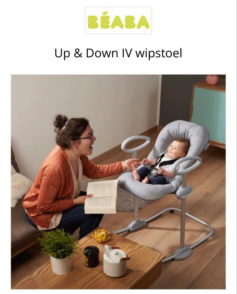 Beaba Up & Down IV Wipstoel - Zo goed als nieuw!, Kinderen en Baby's, Wipstoeltjes, Ophalen, Wipstoel, Chicco, Met gordel(s) of riempje(s)