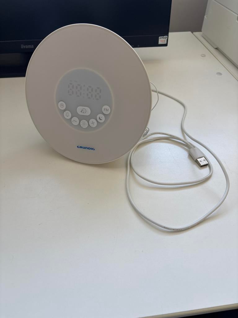 Grundig Wekker met Lichttherapie, Witgoed en Apparatuur, Wekkers, Gebruikt, Digitaal, Ophalen of Verzenden