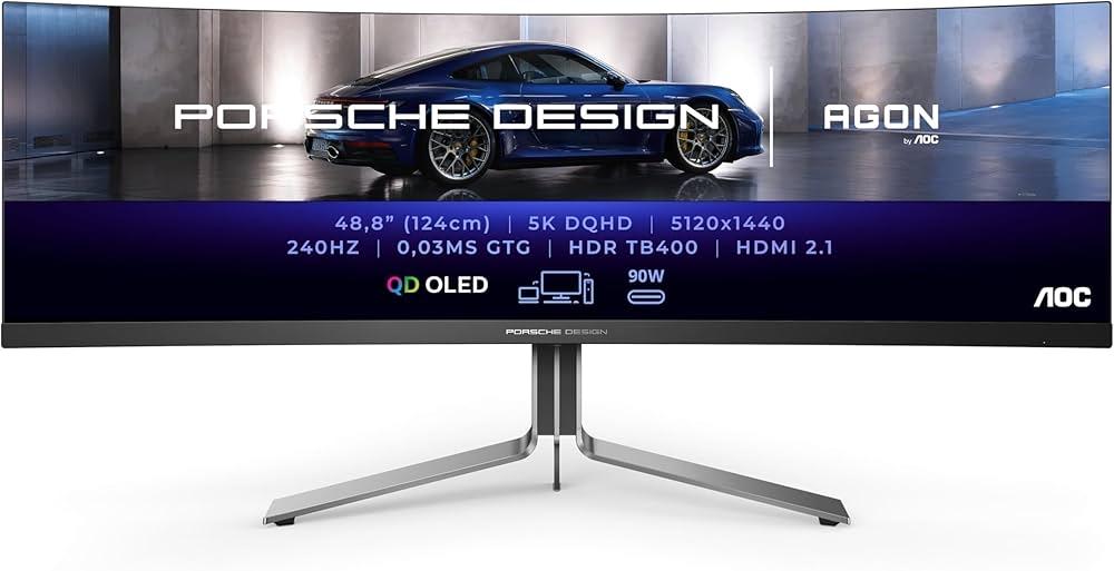 AOC Agon PD49 Porsche Design Ultrawide Gaming Monitor, Computers en Software, Monitoren, K&N Elektronica, HDMI, LED, Kandnelektronica@gmail.com