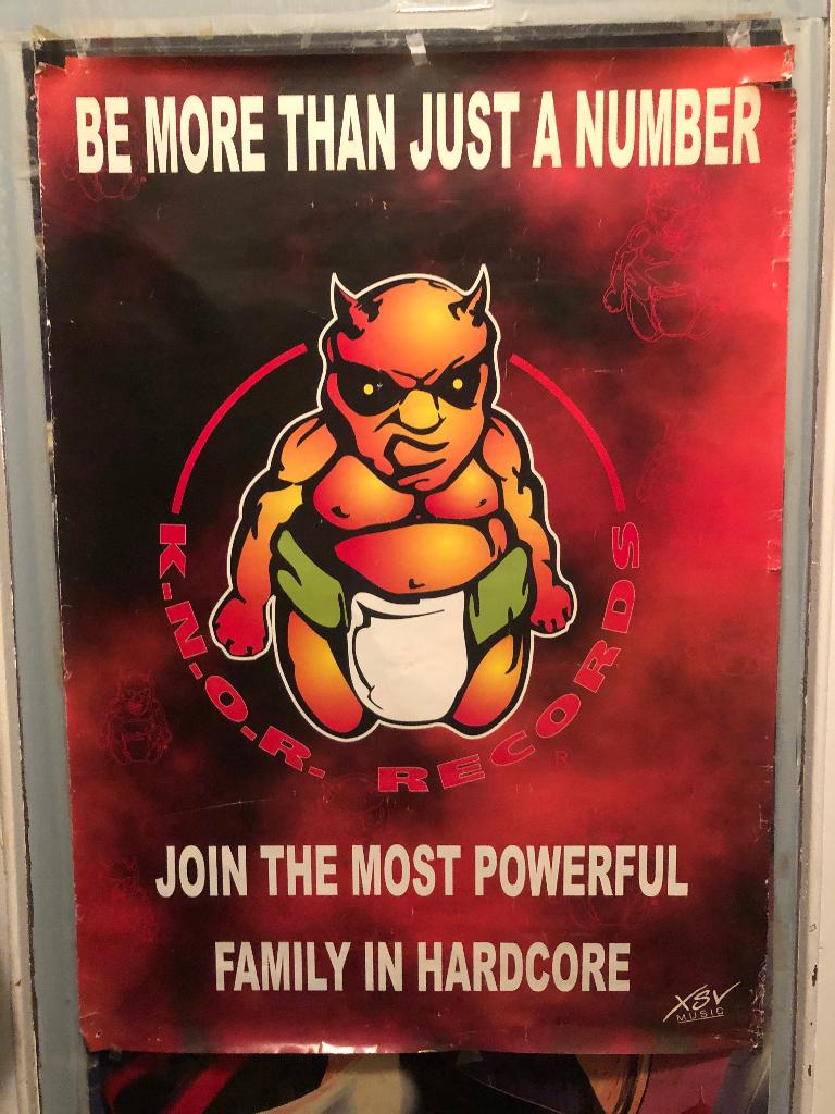 Knor records gabber posters early hardcore 90’s, Verzenden, A1 t/m A3, Film en Tv, Rechthoekig Staand