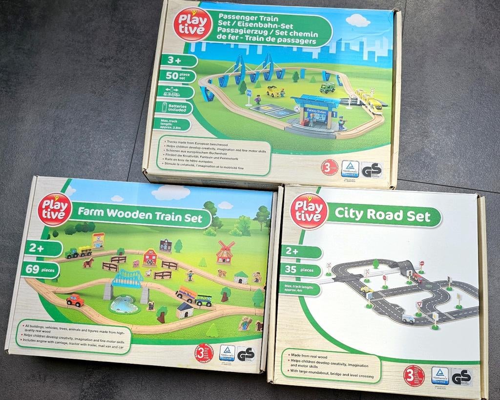 Houten spoorbaan set playtive, Ophalen