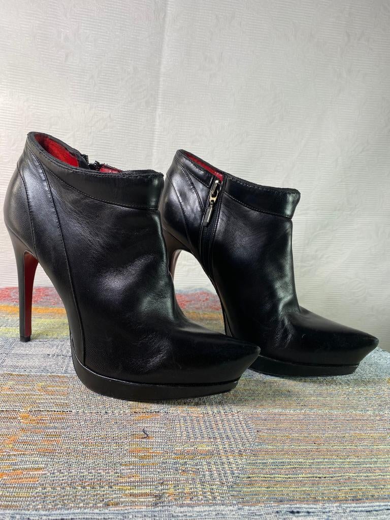 Cesare Paciotti Enkellaarzen Zwart Leer - 39,5 High Heels, Cesare Paciotti, Verzenden, Zwart, Lage of Enkellaarzen