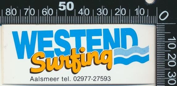 Sticker: Westend Surfing - Aalsmeer, Ophalen of Verzenden, Zo goed als nieuw, Sport