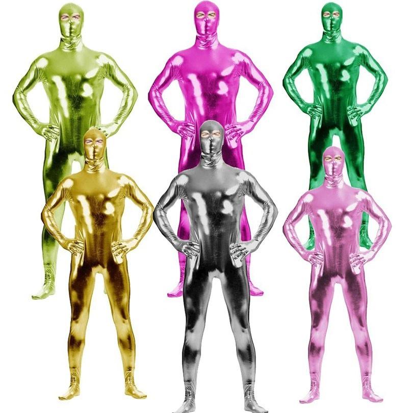 Heren full bodysuit wetlook lak catsuit jumpsuit feest sexy, Verzenden, Nieuw, Overige maten, Kleding