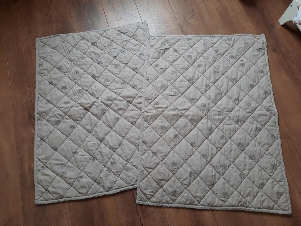 Tweeling gewatteerde baby dekentjes met olifantjes, Ophalen of Verzenden, Nieuw, Kinderwagen of Buggy