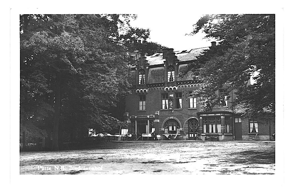 991146 Putte 1956 N Br Bieduinenhof Gelopen met postzegel, Ophalen of Verzenden, 1940 tot 1960, Gelopen, Noord-Brabant