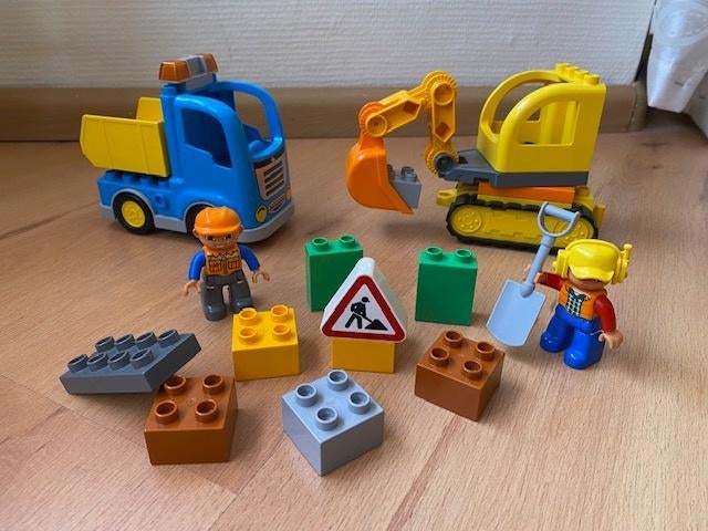 Duplo, rupsbandgraafmachine & kiepwagen, set 10812 compleet, Kinderen en Baby's, Speelgoed | Duplo en Lego, Ophalen of Verzenden