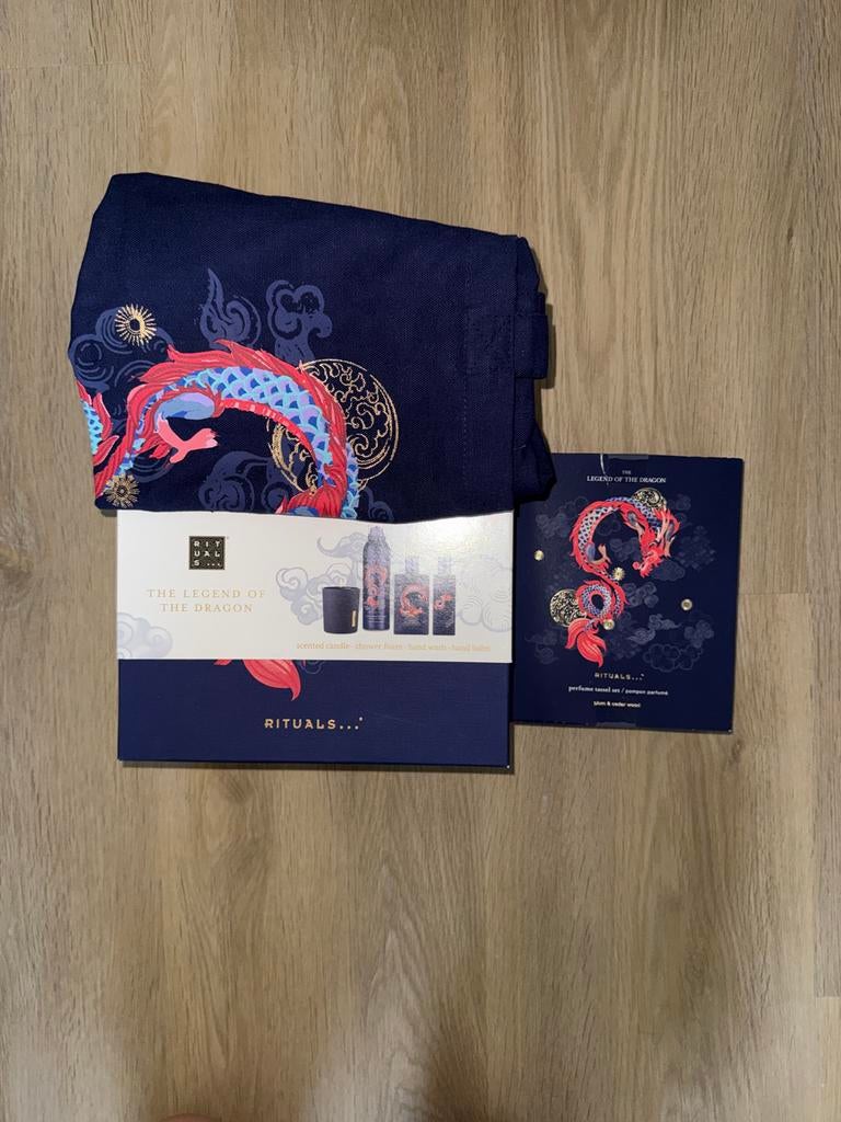 Rituals Legend of the Dragon Tote Bag + 2 Giftsets, 40 tot 60 cm, 20 tot 30 cm, Blauw, Ophalen of Verzenden