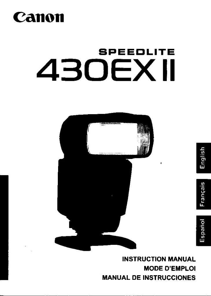 Gebruiksaanwijzing Canon Flitser 430 EX II Eng, Fr, NL, Duit, Ophalen of Verzenden, Nieuw, Canon