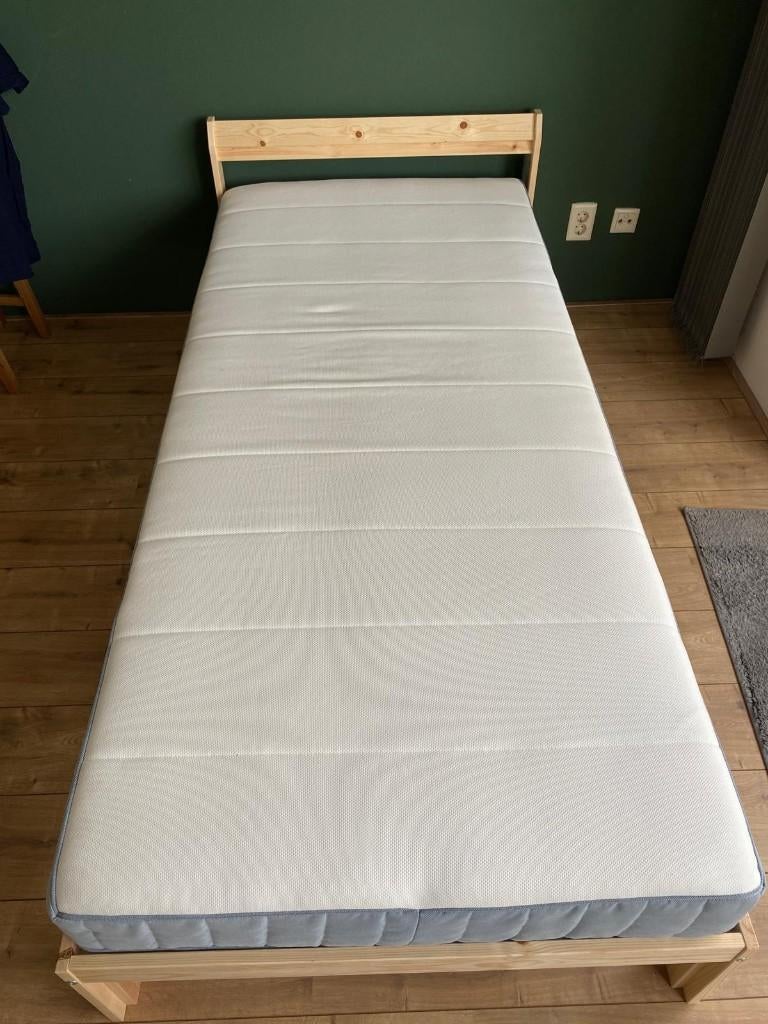 VESTERÖY pocketveringmatras, middelhard, 80x200 cm, Ophalen, Eenpersoons, Zo goed als nieuw, 80 cm