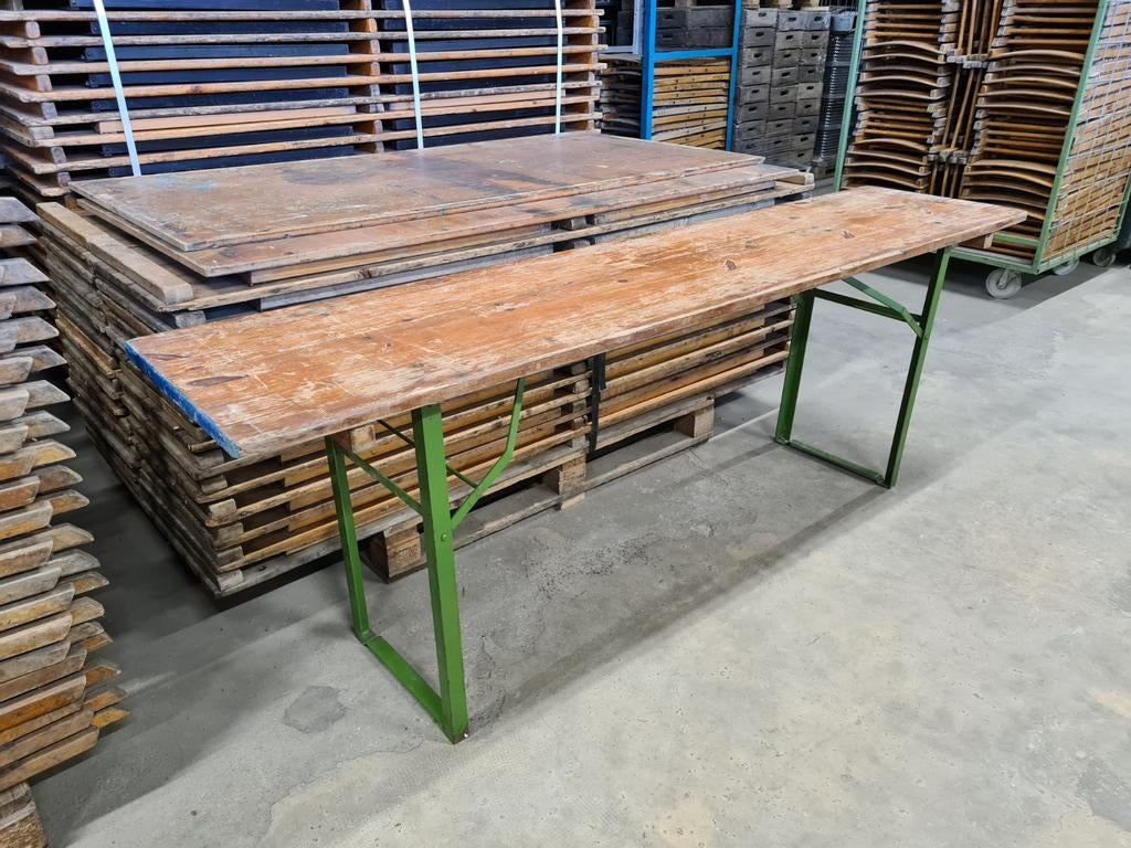 GROTE partij oude vintage KLAPTAFELS retro tafels !, Gebruikt, 200 cm of meer, Vijf personen of meer, VINTAGE