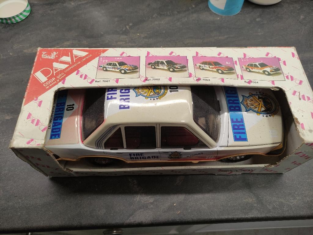 Blikken brandweerauto Fire Brigade Paya Friccion, Antiek en Kunst, Antiek | Speelgoed, Ophalen of Verzenden