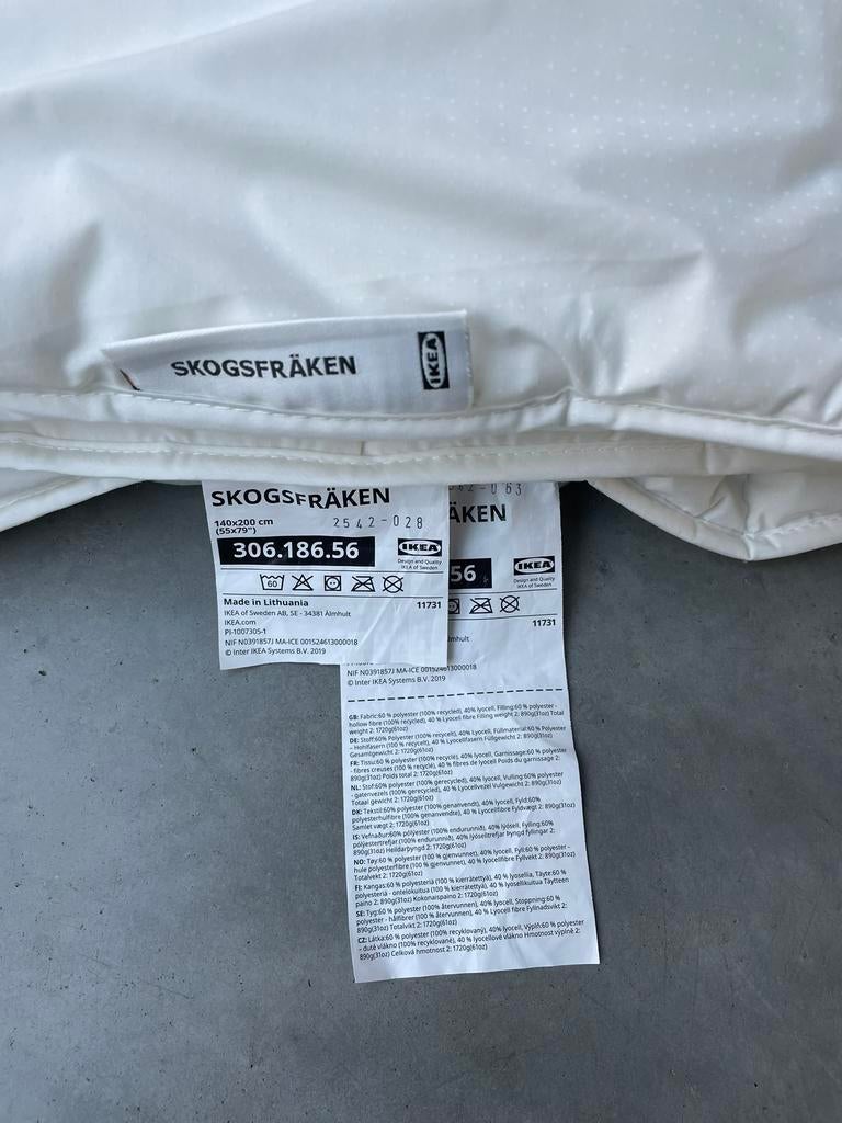 Dekbed Skogsfraken ikea, Ophalen, Eenpersoons, Wit, Deken of Dekbed