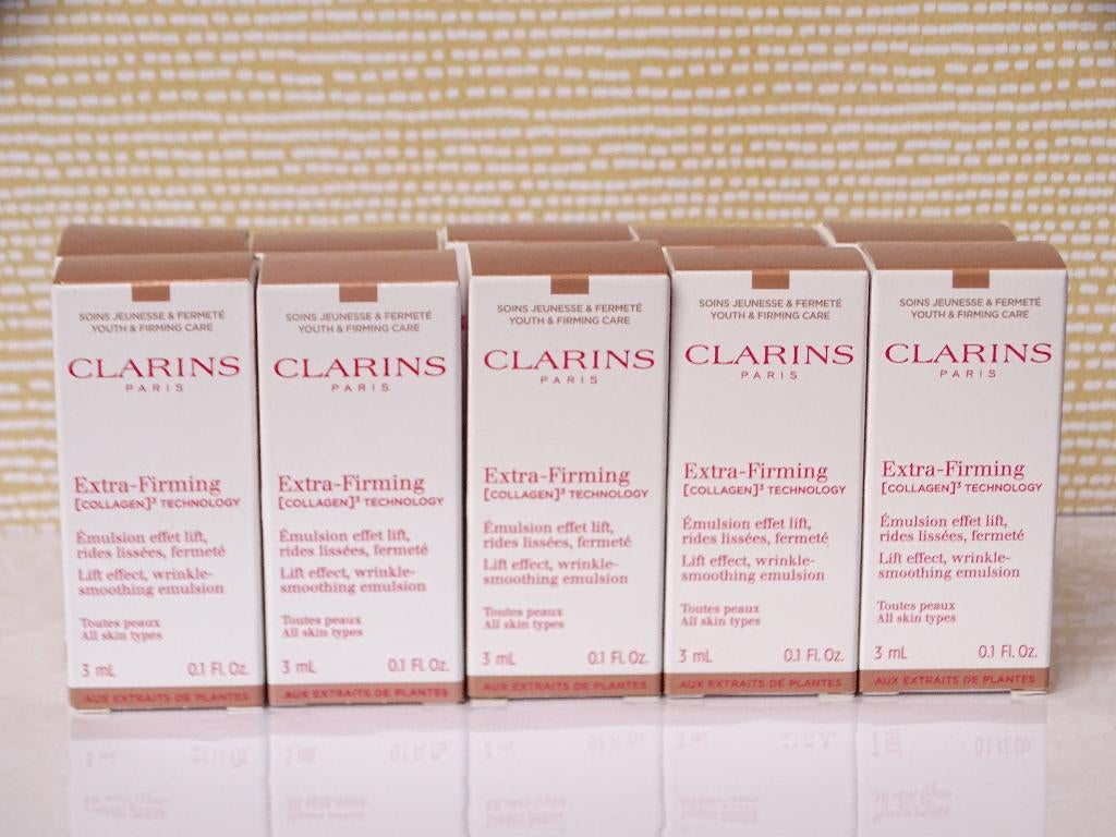 Clarins Extra-Firming Emulsion 30ml (10 proefjes), Ophalen of Verzenden, Nieuw, Gehele gezicht, Verzorging