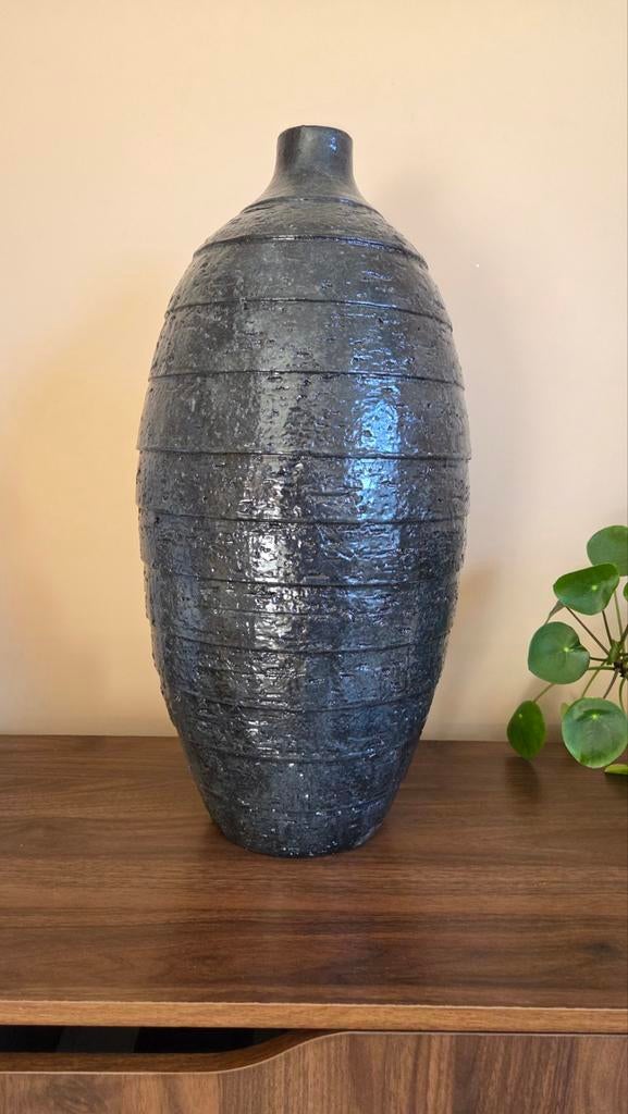 Hele grote vaas/pot. Blauw grijs., Ophalen, Zo goed als nieuw, Overige kleuren, Minder dan 50 cm