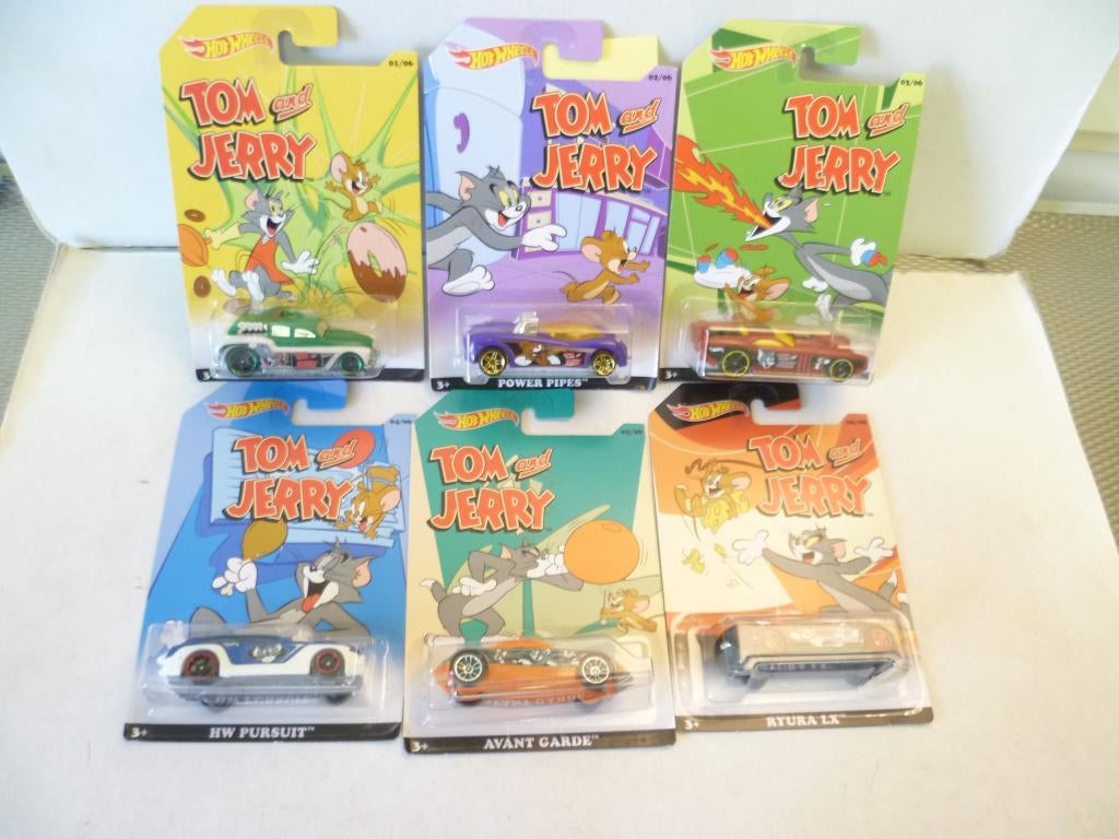Hot Wheels Tom and Jerry 6 stuks complete serie modelauto, Ophalen of Verzenden, Nieuw, Auto