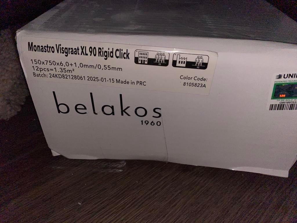 Monastro visgraat XL 90 Rigid Click gezocht, 50 tot 150 cm, Ophalen of Verzenden, Zo goed als nieuw, 10 m² of meer