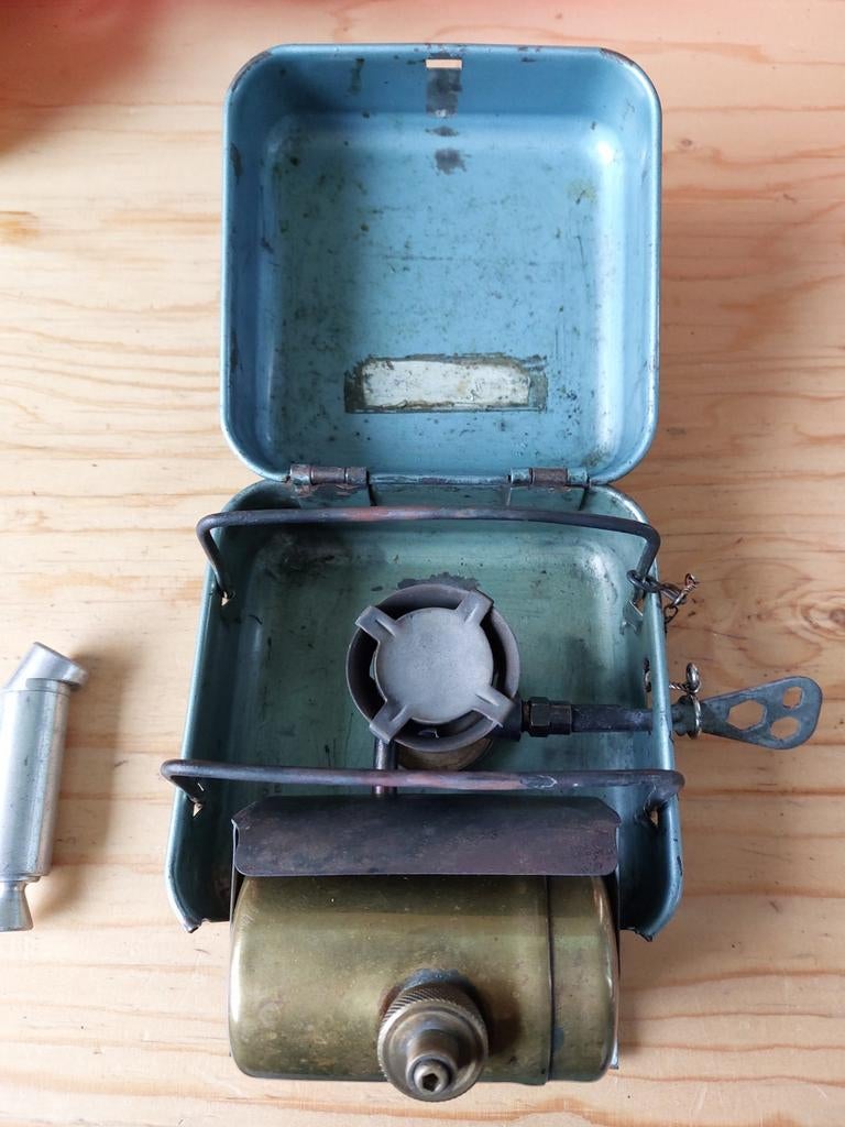 Optimus 8R vintage petroleumbrander (met pompje!), Ophalen of Verzenden, Gebruikt