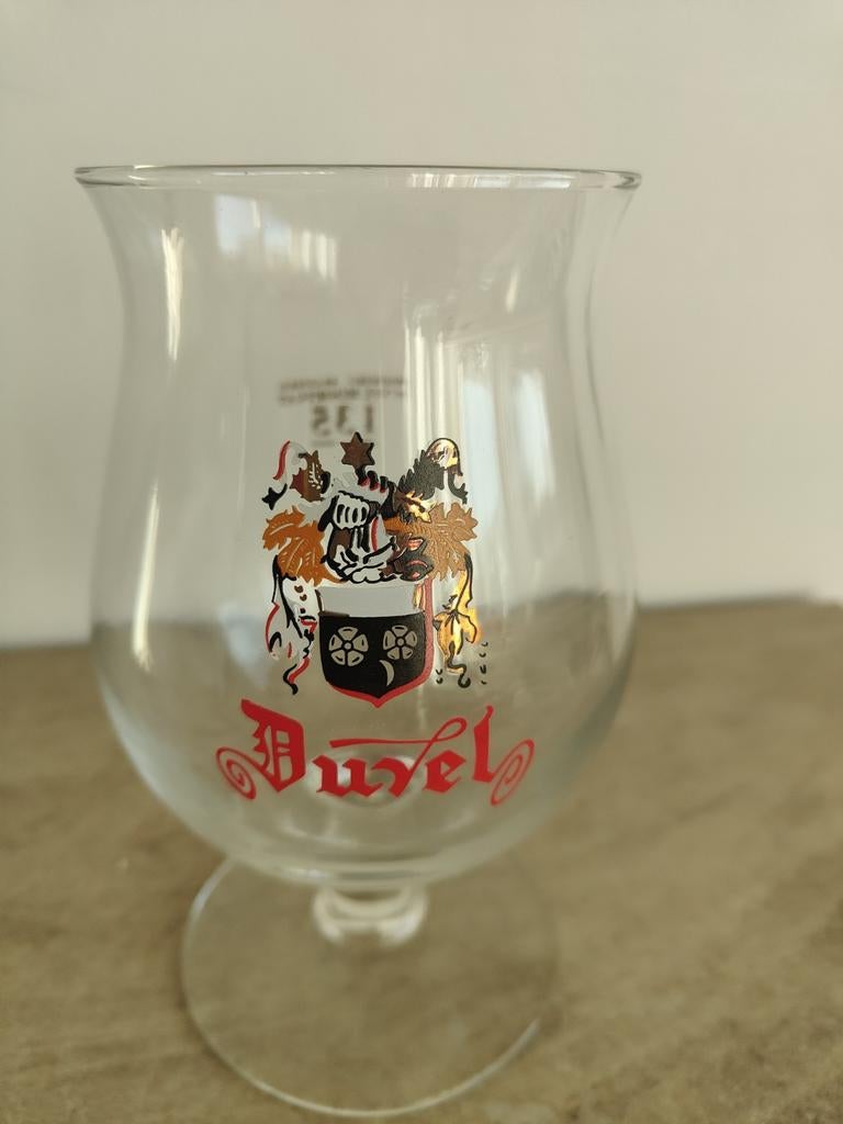 Duvel glas Brouwerij Moortgat 135 jaar, Ophalen of Verzenden, Gebruikt, Glas of Glazen, Duvel