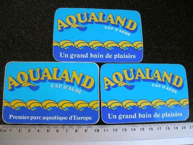 3x sticker aqualand cap d'agde un grand bain de plaisirs, Verzenden, Zo goed als nieuw, Bedrijf of Vereniging
