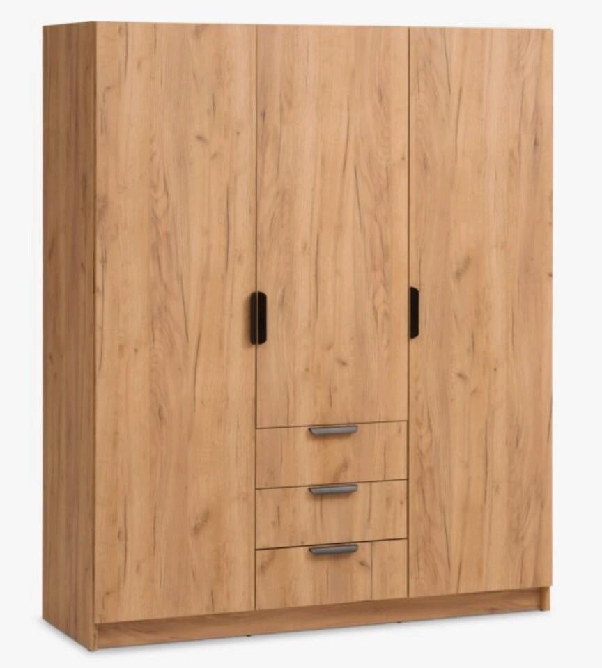 Kledingkast Jysk JENSLEV, Huis en Inrichting, Kasten | Kledingkasten, 100 tot 150 cm, Zo goed als nieuw, 150 tot 200 cm, 50 tot 75 cm