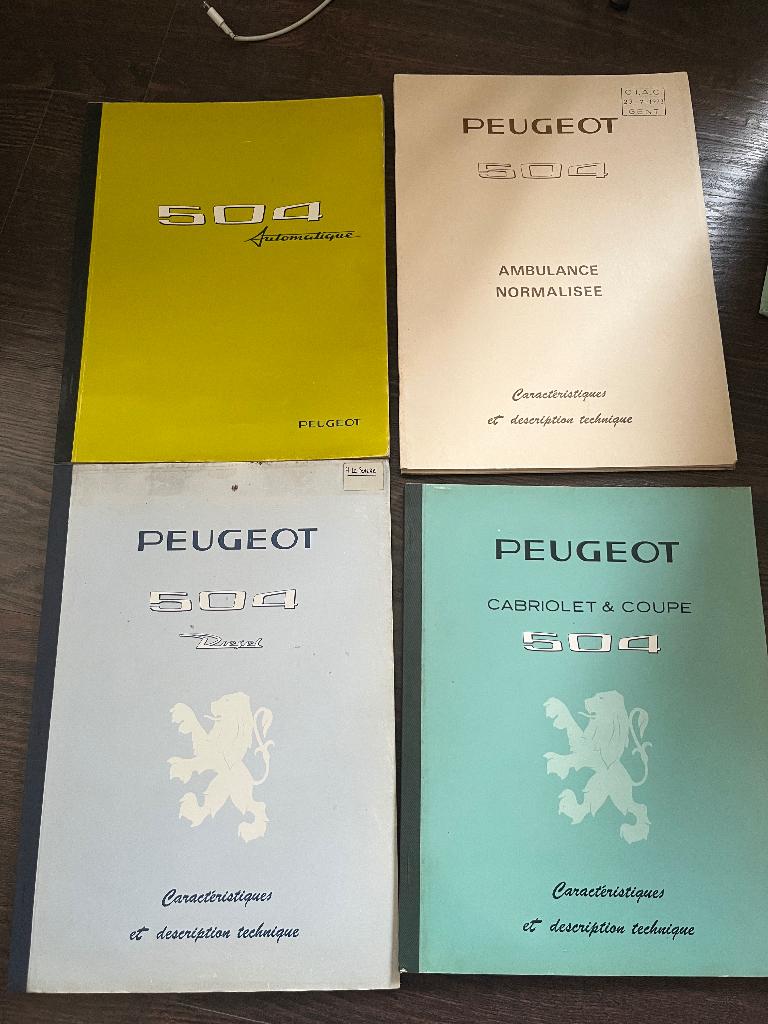 Technische documentatie Peugeot 504, Ophalen of Verzenden