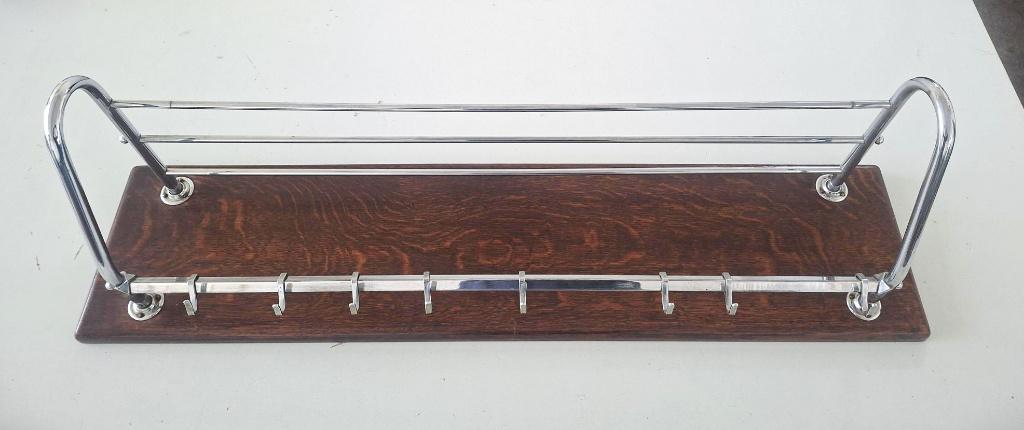 grote art deco buisframe kapstok bauhaus jaren 30 chroom, Huis en Inrichting, Woonaccessoires | Kapstokken, Wandkapstok, Gebruikt