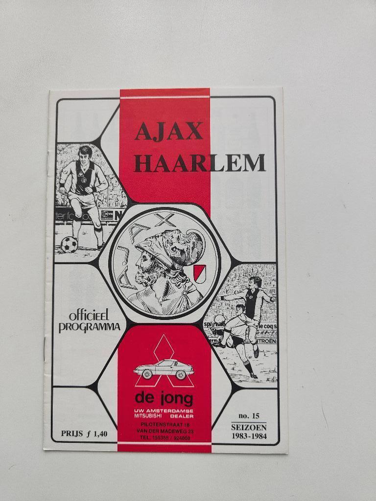 AJAX - Haarlem Programma seizoen 1983-1984 no 15, Verzenden, Zo goed als nieuw, Ajax, Overige typen