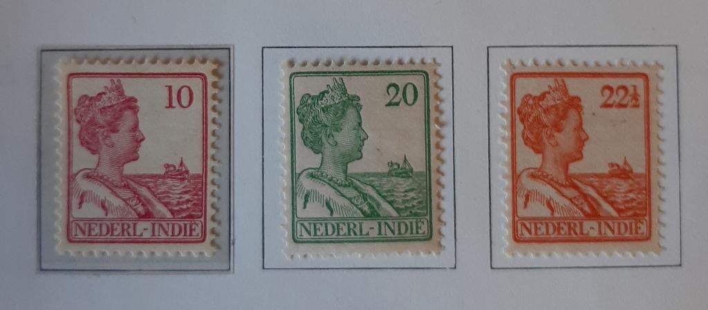1913 -1932 Nederlands-Indië Wilhelmina Nvph Nr. 115-120-123, Postzegels en Munten, Ophalen, Nederlands-Indië