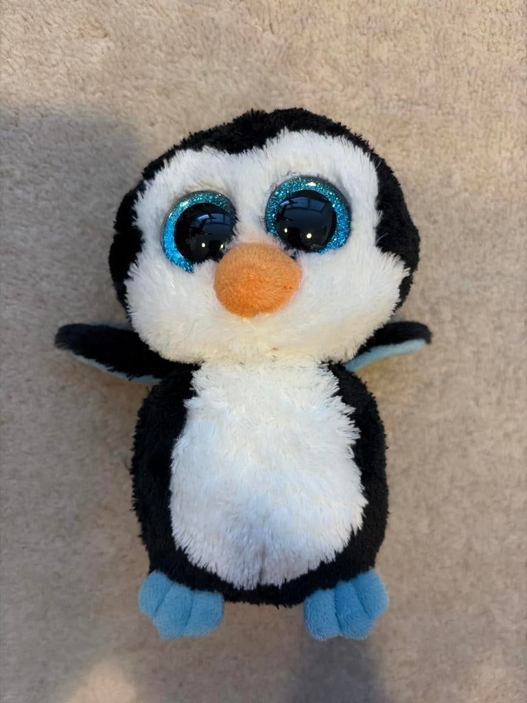 Beanie Boo Pinguïn Knuffel - Zwart/Wit met Glinsterogen, Kinderen en Baby's, Speelgoed | Knuffels en Pluche, Zo goed als nieuw