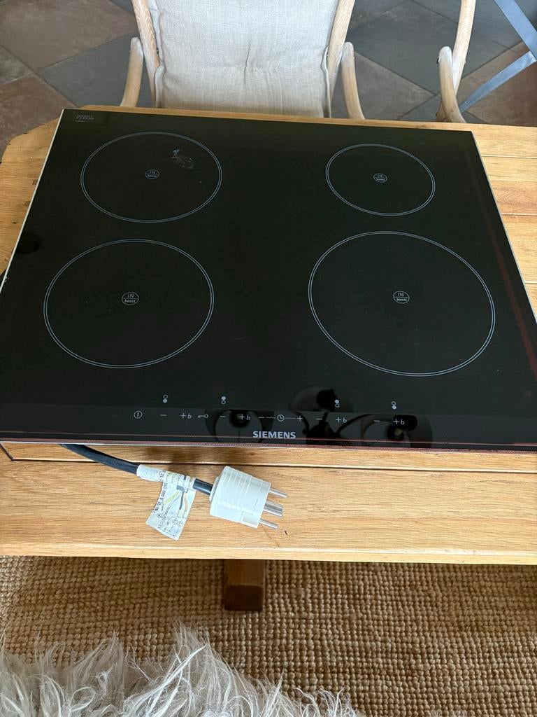 Siemens Inductie Kookplaat 60x52 - 4 Kookzones, Ophalen, Gebruikt, 4 kookzones, Inbouw