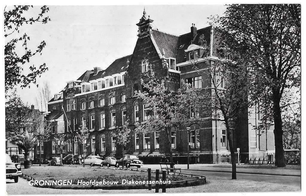 AK Groningen - Hoofdgebouw Diakonessenhuis, Verzenden, 1960 tot 1980, Gelopen, Groningen