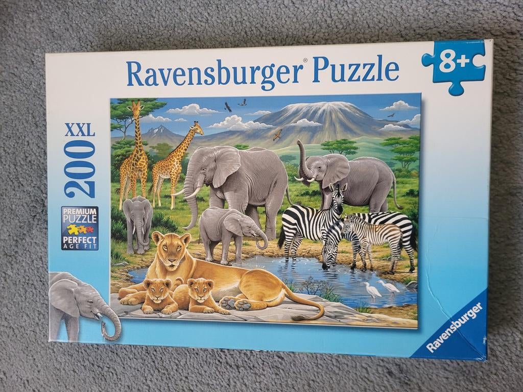 Ravensburger XXL Puzzel 200 st - Afr. Dieren, Hobby en Vrije tijd, Denksport en Puzzels, Ophalen of Verzenden, 500 t/m 1500 stukjes