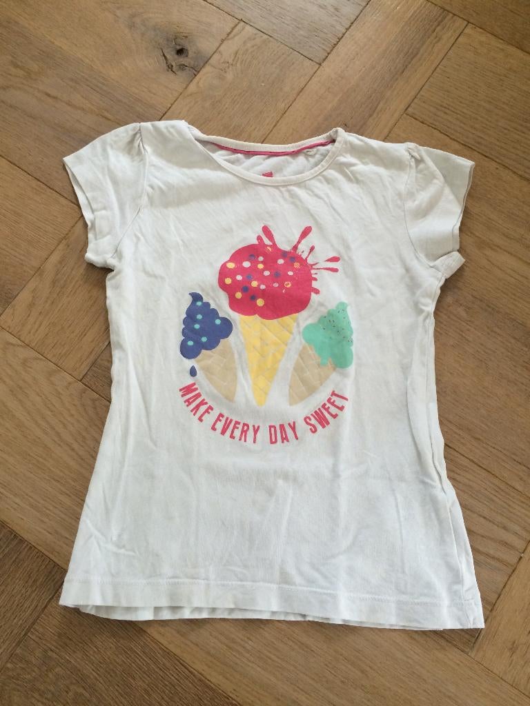 Leuk zomers shirtje mt 98/104 Make every day sweet - erg net, Meisje, Ophalen of Verzenden, Zo goed als nieuw, Shirt of Longsleeve
