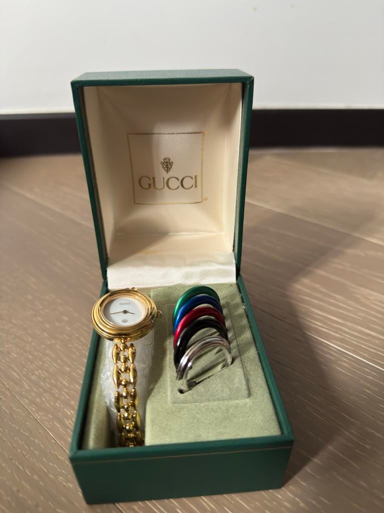 Vintage Gucci 11/12.2 Bezel Horloge Set, Overige merken, Gebruikt, Polshorloge, Ophalen of Verzenden