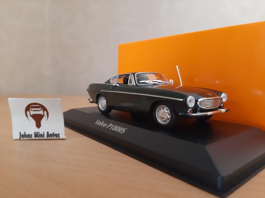 Volvo P1800S Coupe 1969 donkergroen van Maxichamps 1:43, Hobby en Vrije tijd, Modelauto's | 1:43, Nieuw, Auto, Overige merken