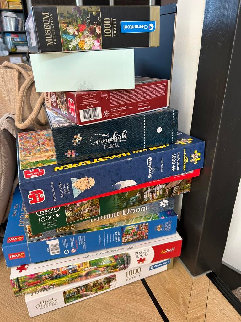 Puzzel 1000 stukjes (10 stuks), Ophalen, 500 t/m 1500 stukjes, Zo goed als nieuw