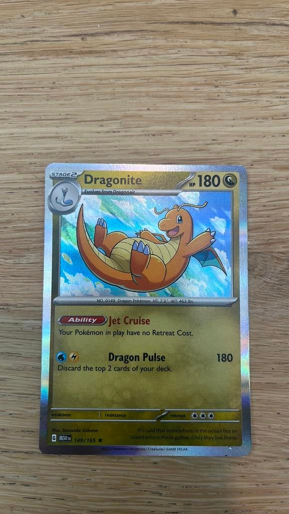 Dragonite pokemonkaart, Ophalen of Verzenden