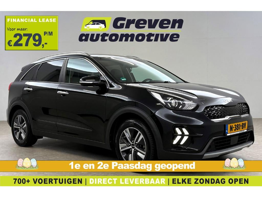 Kia Niro 1.6 GDi Hybrid 142PK DynamicLine | Virtual | LED |, Auto's, Gebruikt, Euro 6, Zwart, Origineel Nederlands
