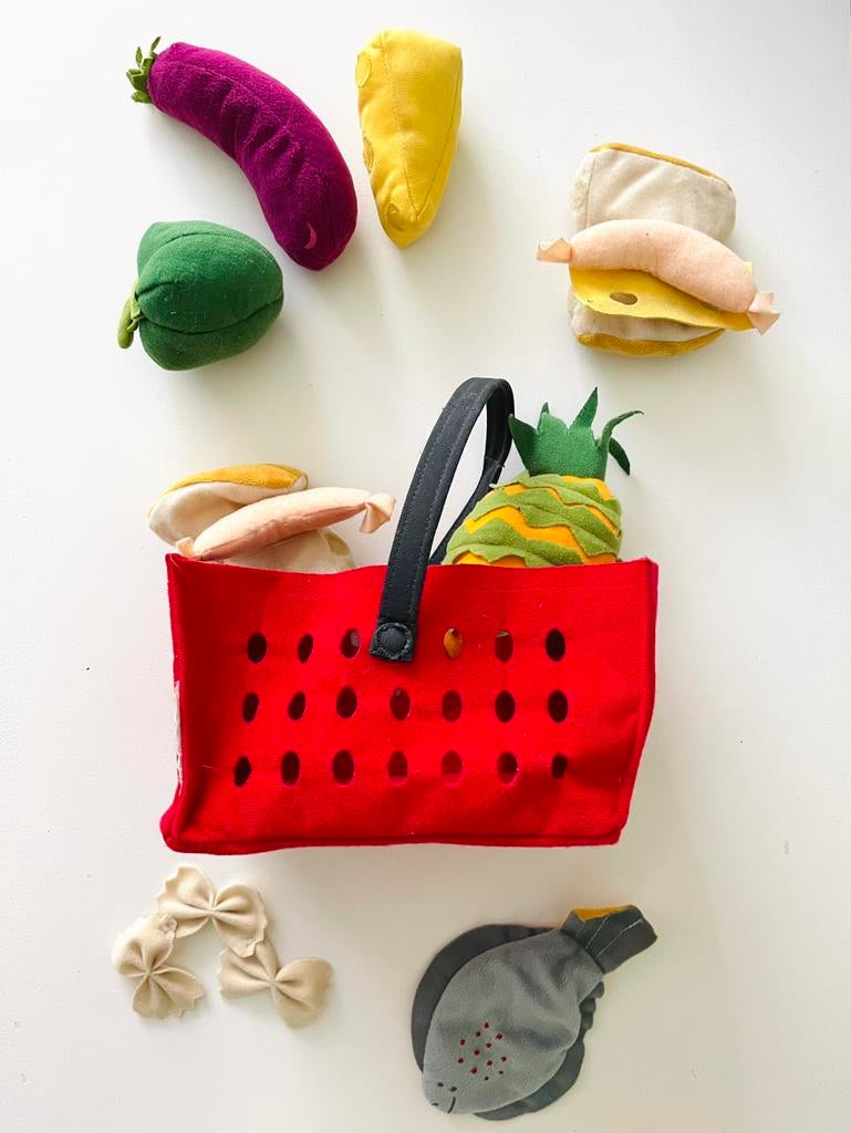 IKEA | Latsas zacht stoffen mandje + speelgoed boodschappen, Kinderen en Baby's, Ophalen of Verzenden